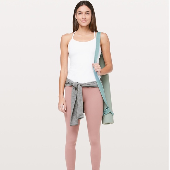 White Lulu Lemon Tank Top- lightly worn. Size 8 - Picture 1 of 4